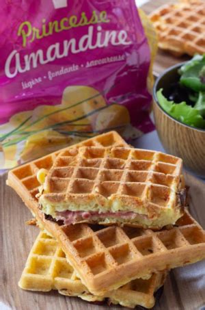 Gaufres de pommes de terre façon croque Princesse Amandine