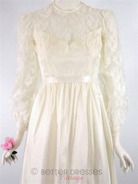 70s Cream Wedding Dress Sm Better Dresses Vintage