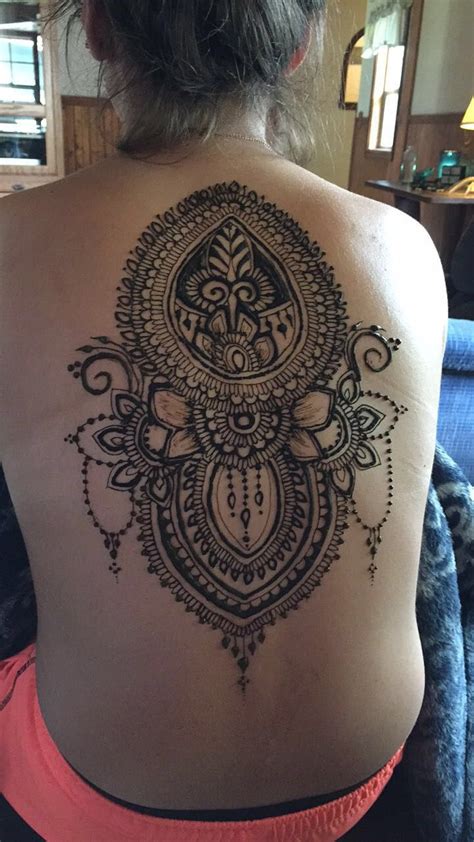 Back Henna Tattoo Inspired By Ritualbydesign