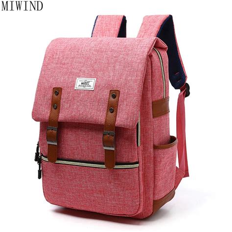 Women Backpack For School Teenagers Girls Vintage Stylish School Bag