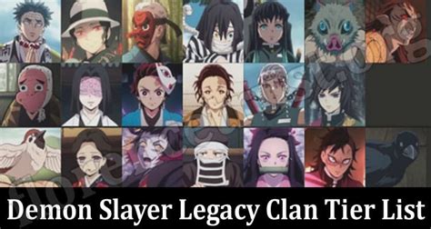 Demon Slayer Legacy Clan Tier List May Discover Codes