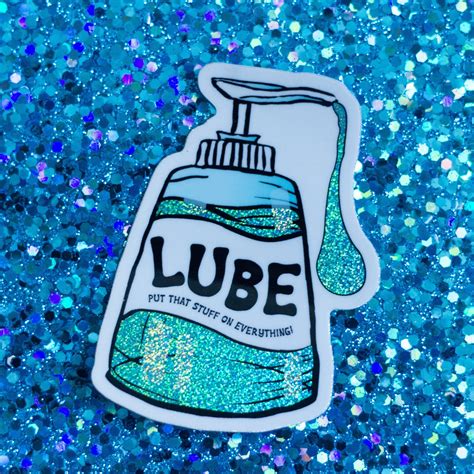 Lube Bottle Sticker Sparkly Sex Positive Sticker Etsy