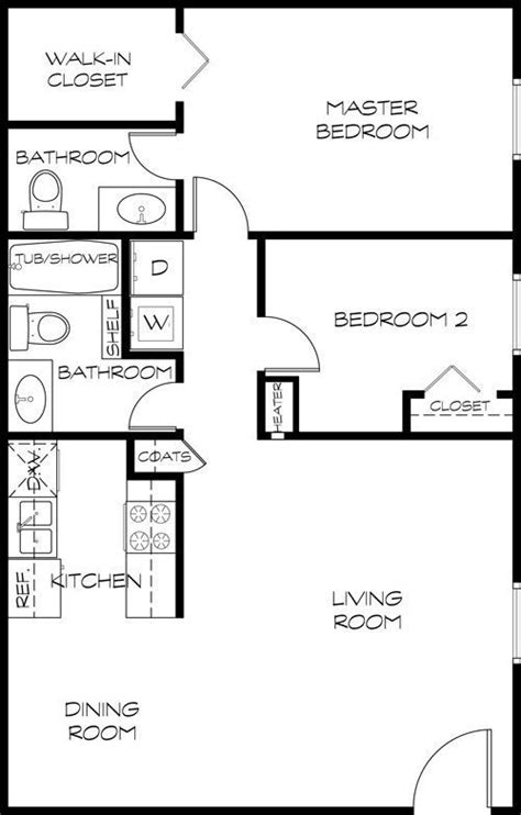 Plan à Adapter Pour Le Sous Sol 800 Sq Ft 2 Bedroom Cottage Plans