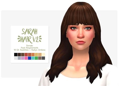 Nolan Sims Sarah Hair V2 Sims 4 Hairs Sims Hair Sims Sims 4