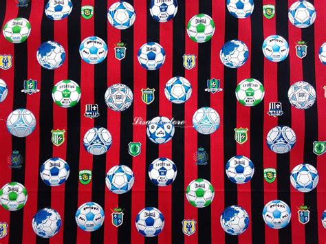 Football 12 Yard Pure Cotton Fabric Etsy