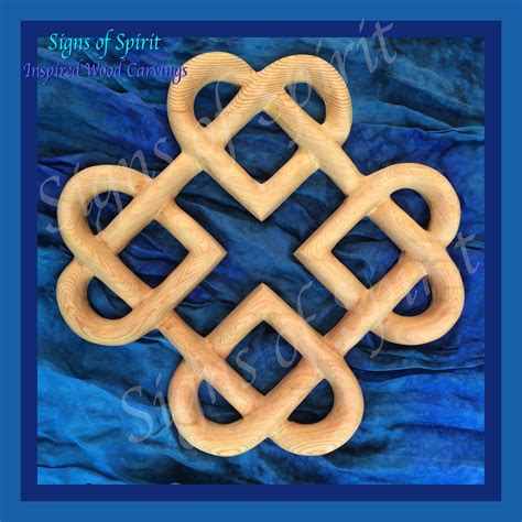 Home, family love, and simple pleasures. Four Hearts Squared Celtic Love Knot- Lifetime of Love Symbol - Elder Futhark Gebo X Rune Wood ...