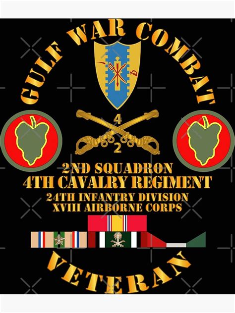 Army Gulf War Combat Cavalry Vet W 2nd Squadron 4th Cav 24th Id