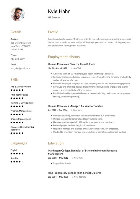 Hr Director Resume Examples And Writing Tips 2023 Free Guide
