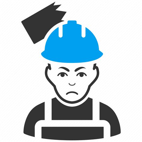 Worker Builder Danger Helmet Protection Safety Strike Icon