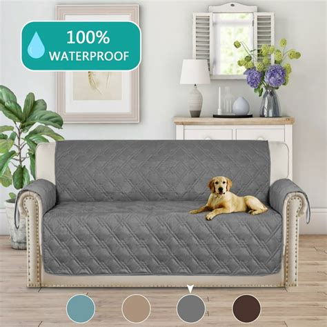 Turquoize 1 Piece Waterproof Reversible Quilted Sofa Pet Cover
