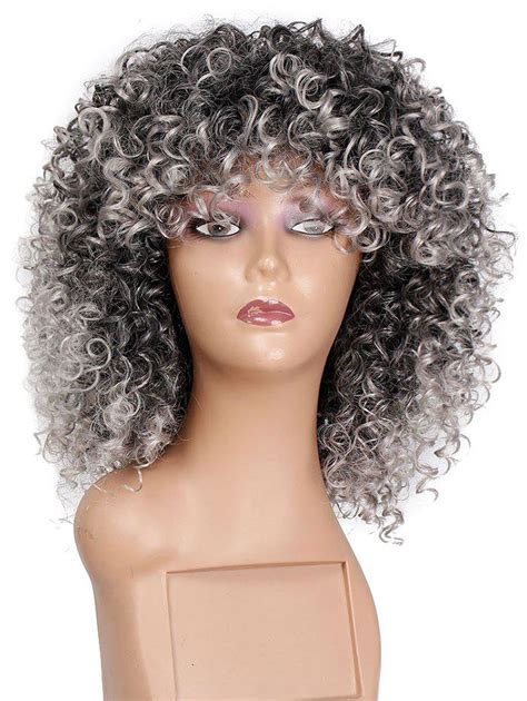 47 Off Jerry Curly Medium Synthetic Wig Rosegal