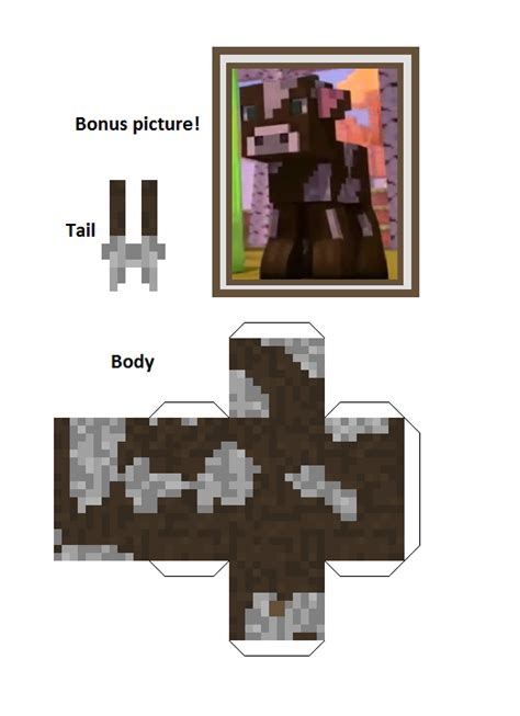 Baby Cow Papercraft Template Minecraft Printables Papercraft Images
