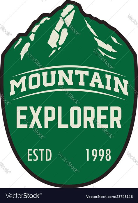 Mountain Explorer Emblem Template With Royalty Free Vector