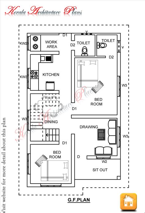 1200 Square Feet Kerala House Plan Best Three Bedroom