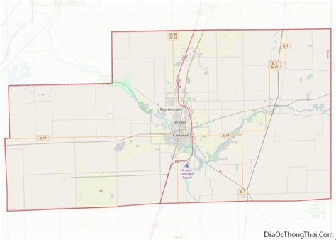 Map Of Kankakee County Illinois
