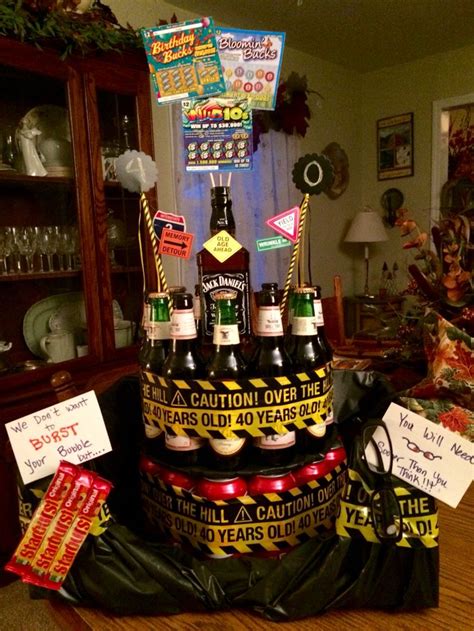 Include traditional party décor like birthday banners, confetti, streamers, balloons and some custom pieces. 40th Birthday adult cake! I put Coke cans on the bottom ...