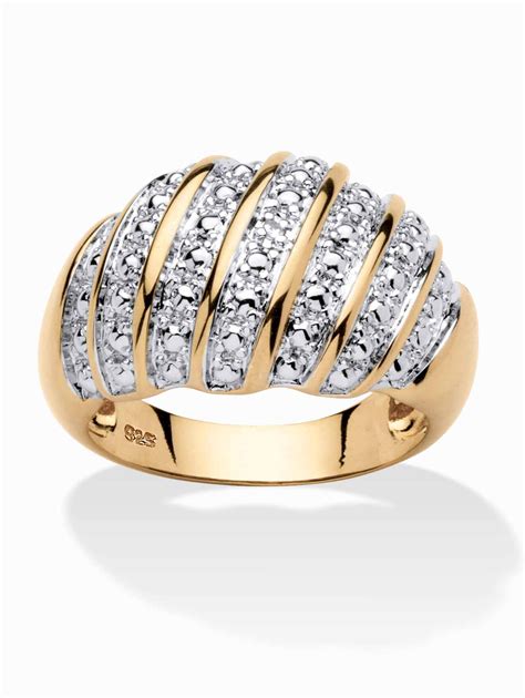 Palmbeach Jewelry Diamond Accent Pave Style Dome Ring In K Gold
