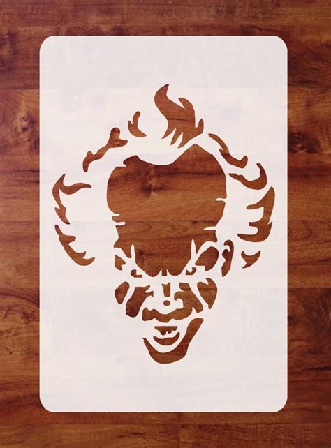 Mylar Halloween Stencil Pennywise The Clown It 2019 For Etsy