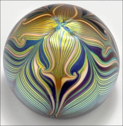 Gorgeous Art Glass Paperweight Objet D Art Town