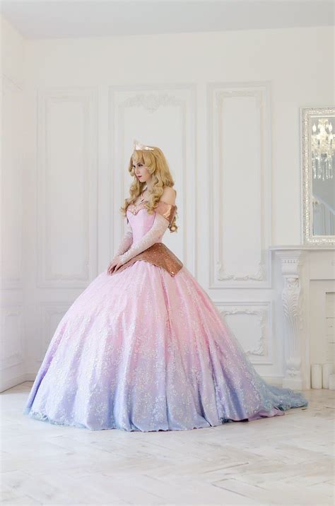 Princess Aurora Disney Dress Costume Cosplay Gown Womens Etsy In 2021 Disney Princess