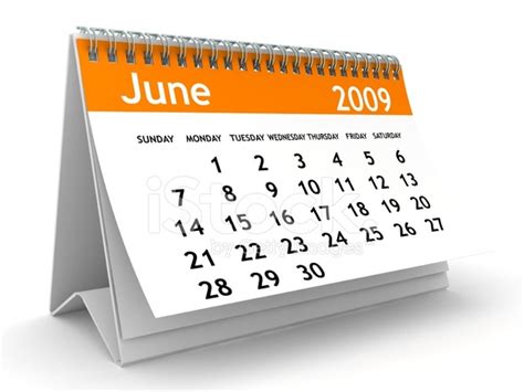 June 2009 Orange Calendar Series Stock Photo Royalty Free Freeimages