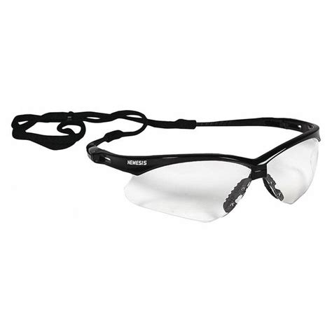 kleenguard v30 nemesis safety glasses anti fog scratch resistant wraparound black half frame