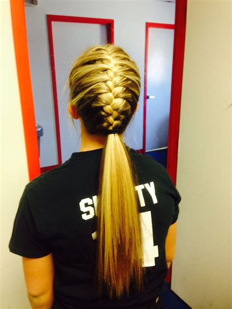 French Braid Pony Tail I Can Do This To Everyone Elses Hair Just