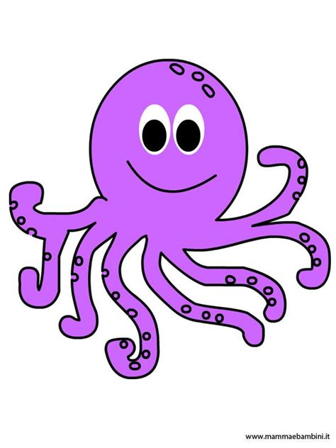 Concorso di disegno per bambini. Disegno polipo da stampare e ritagliare - Mamma e Bambini