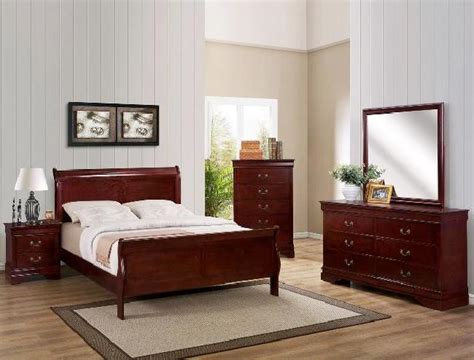 5 Piece Cherry Bedroom Set Nothin Fancy Furniture Warehouse
