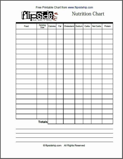 30 Printable Food Calorie Chart Example Document Template Food