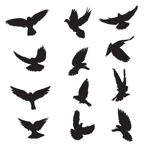 Doves Silhouette At Getdrawings Free Download