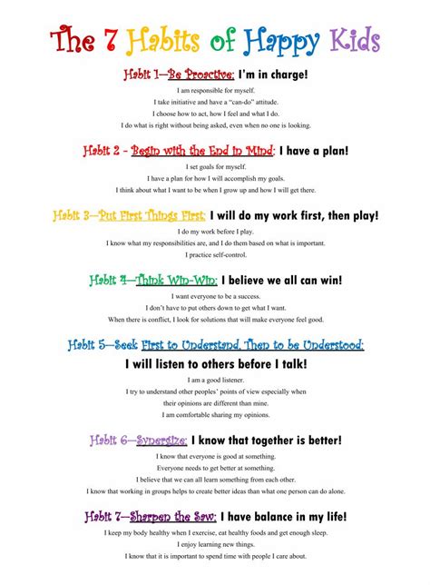 Habits for kids worksheets jaimie bleck. 9 Best Leader In Me Posters Printable - printablee.com