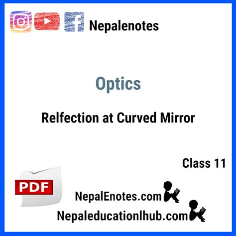 Class 11 Physics Reflection At Curved Mirror Notes Nepal Enotes