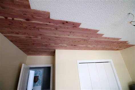 Now it mimics those other fixtures perfectly! How to install a tongue & groove cedar plank ceiling