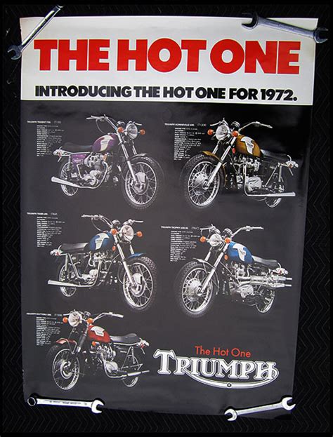 Ton Up Classics Vintage Triumph Motorcycle Promotional Posters And