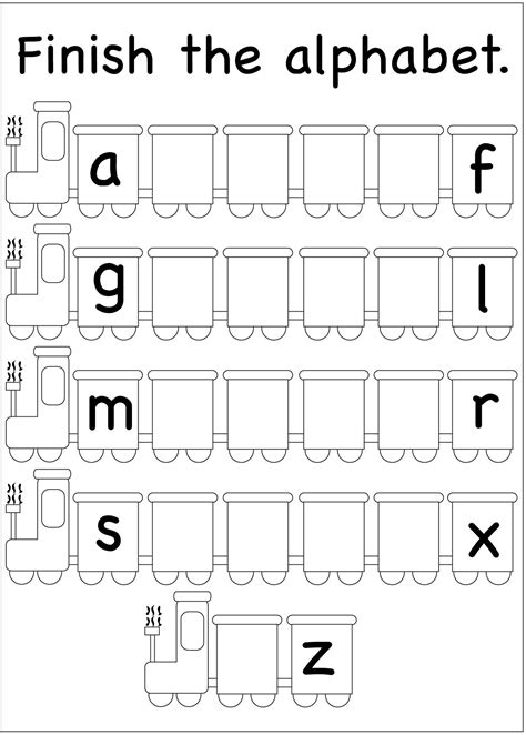 Printing Alphabets Worksheet
