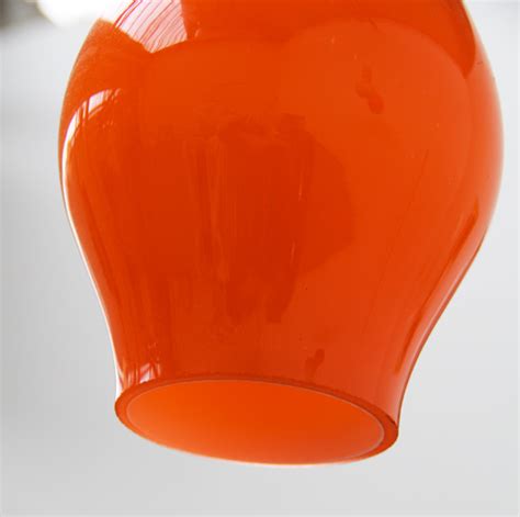 Orange Glass Teardrop Lamp Shade 1960 S Retro
