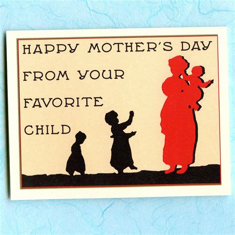 Funny Mothers Day Card Your Favorite Child By Seasandpeas