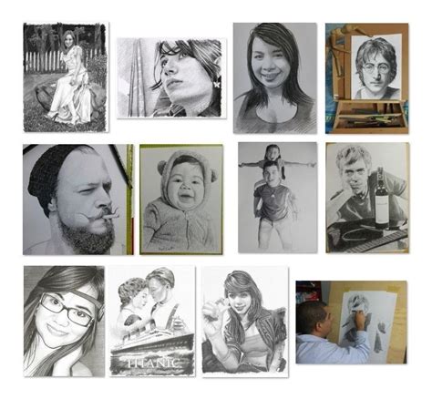 Retratos Profesionales A Lápiz Dibujo Arte Bs 6000000 En
