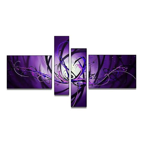 Purple Glow Abstract Canvas Wall Art Oil Painting Canvas Wall Art