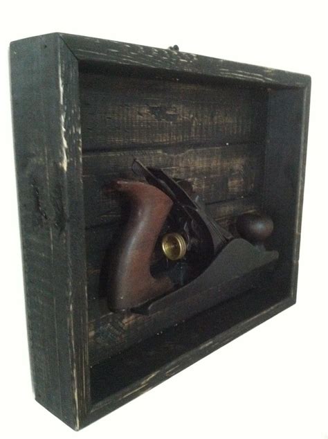 vintage tool display, tool shadow box, shadow box with tools, art of
