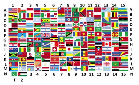 Country Flags With Names And Capitals Pdf Free Download Vector Set Of