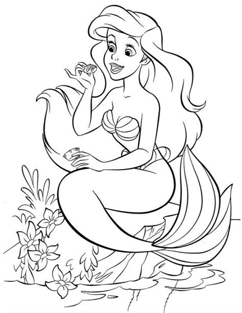 Desene cu Mica Sirena Ariel de colorat imagini și planșe de colorat cu