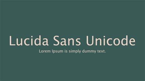 Lucida Sans Unicode Font Download Free For Desktop And Webfont