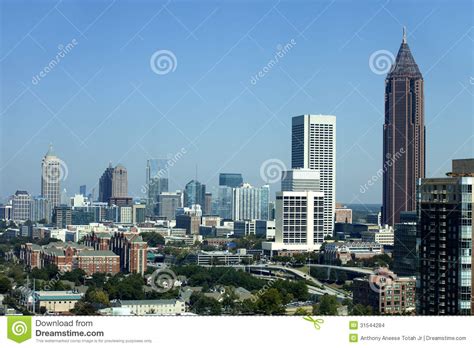Atlanta Georgia Daytime Stock Photo Image Of Skyline 31544284