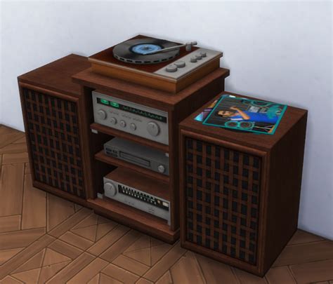 Sims 4 Ccs The Best Ts2 Retro Turntable Conversion By Biguglyhag