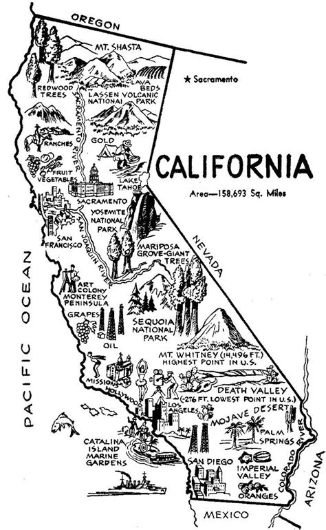 Pin By Ruth Frasch On Illustration California Map California History