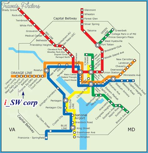 Maryland Metro Map Travelsfinderscom