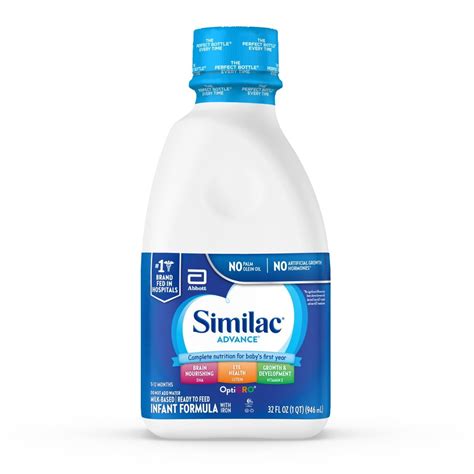 Similac Advance Ready To Feed Baby Formula With Iron Dha Lutein 32