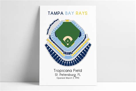 Tampa Bay Rays Tropicana Field Mlb Stadium Map Ballpark Map Baseball